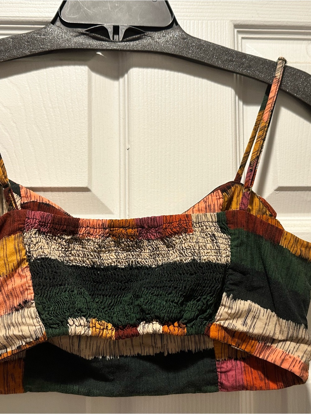 FARM Rio Multi-Color Striped Cropped Cami Top - Picture 2 of 4